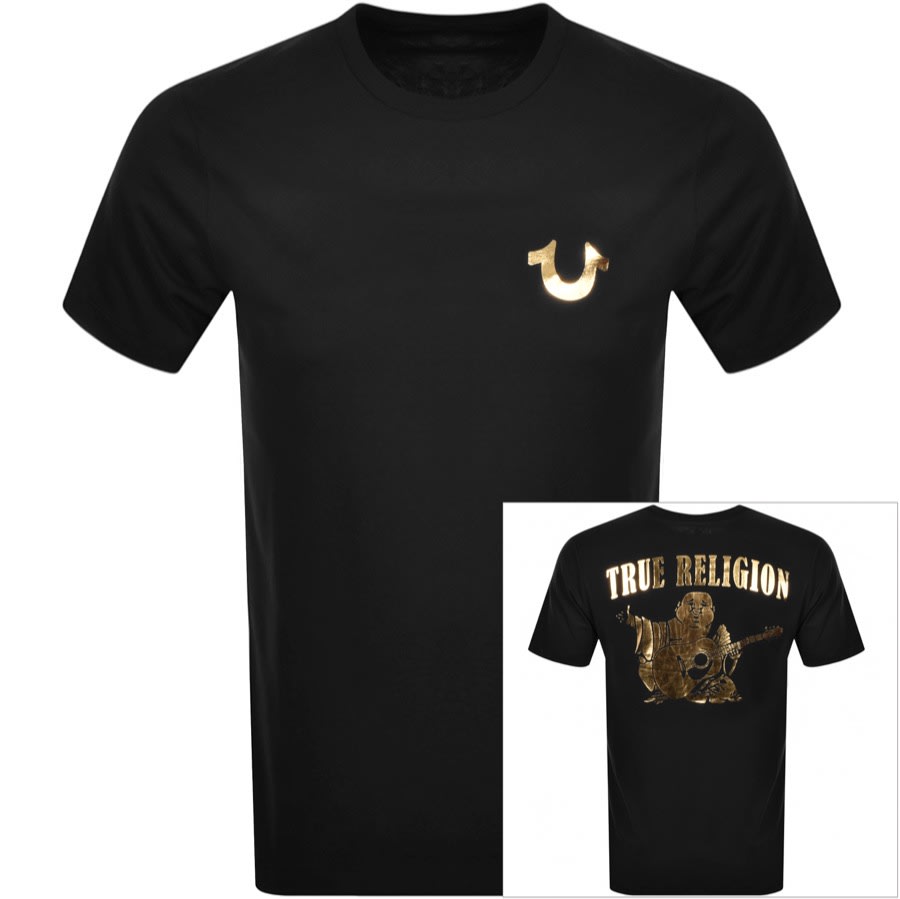Alternative Image for ProductTrue Religion Crew Neck Logo T Shirt Black1